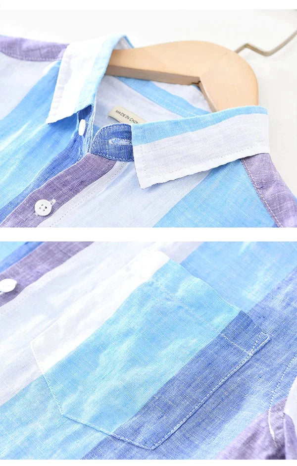 Sky Blue And White Colour Summer Shirt